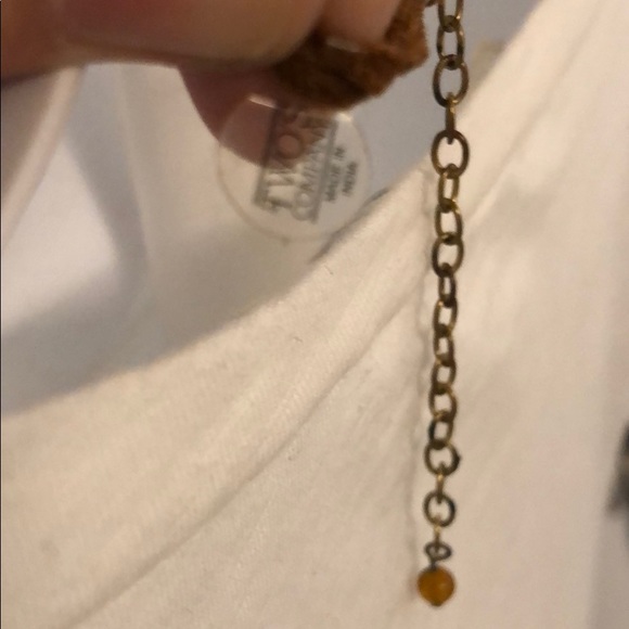 NWT Two’s Company Suede Beaded Necklace - Picture 6 of 7
